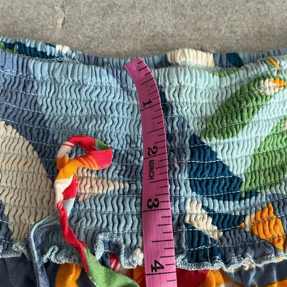 [L] Goa Beachwear By Japna Red Orange Palazzo Jumpsuit wide leg Tropical smock - Picture 7 of 8